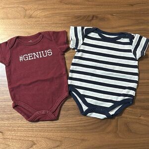 Set of two Little Treasure 0-3M onesies